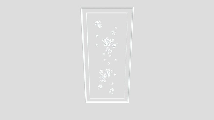 Decorative wall flowers 3D Model