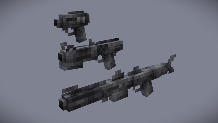 DC-17, DC-15S, & DC-15A 3D Model