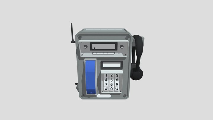 Low Poly Military Radio 3D Model