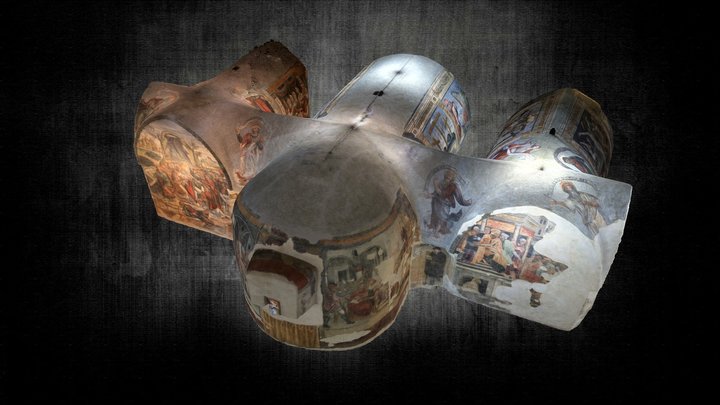 Frescoes in Crypt of Matrice Vecchia. Sicily 3D Model
