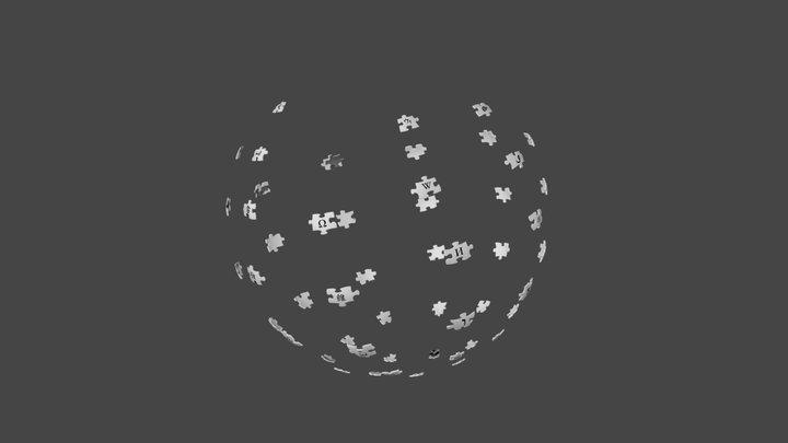 wikipedia logo 3D Model